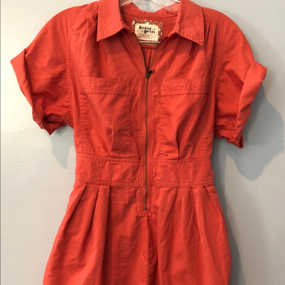 Holding Horses Coral Romper (S)